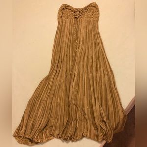 Beautiful green brown heathered strapless freepeople dress
